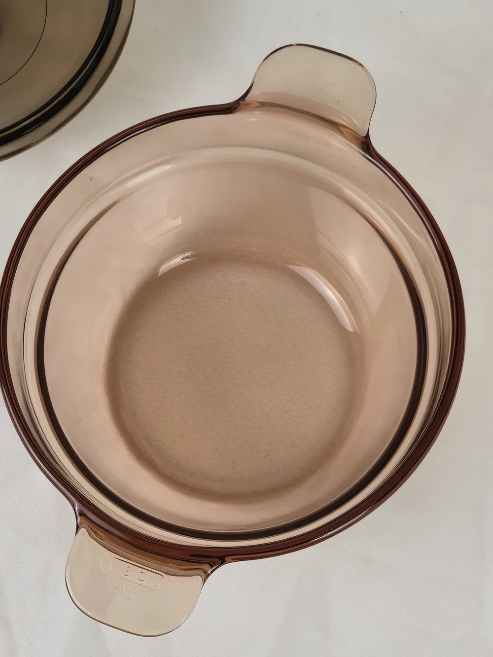 Vintage Visions Corning Amber Glass 1.5L Saucepan & 2L V-20-B Saucepot